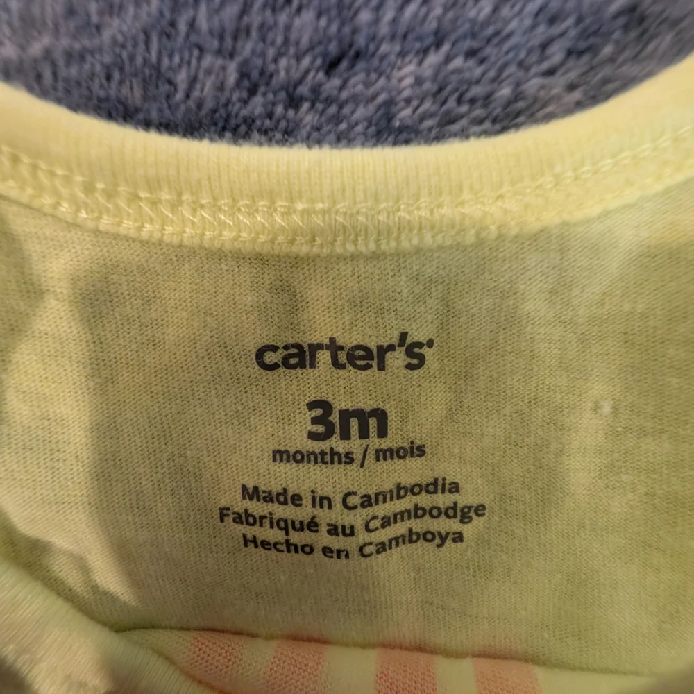 Carter's 3M Bright Yellow Tank Top And Pants